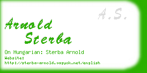 arnold sterba business card